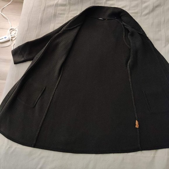 Elie Tahari Black Knit Silk/Cotton Cardigan Size Small - Picture 14 of 16